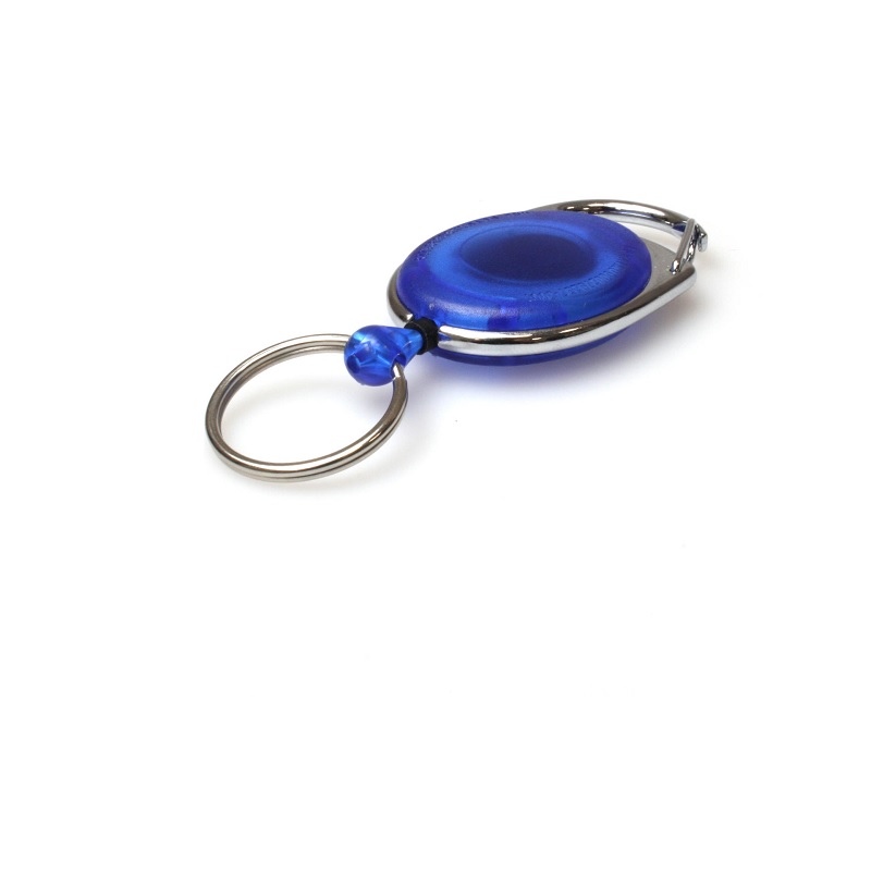 Bilde av Blue carabiner ID badge reel with key ring. 60270236 (DE,SE,NO,FI,RO,PL)